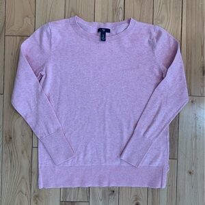 GAP Pink Crew Neck Sweater Cozy Knit Style